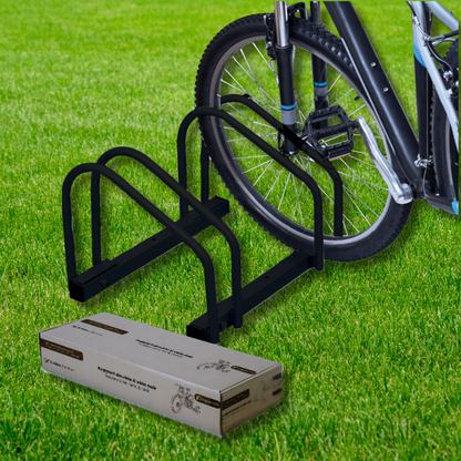 Support à vélo double en métal noir