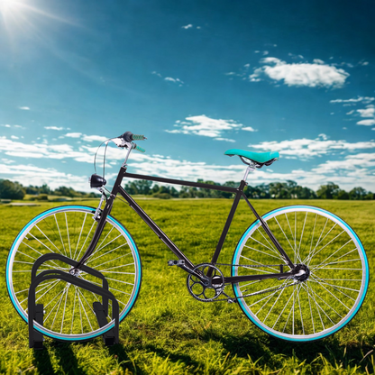 Support à vélo double en métal noir